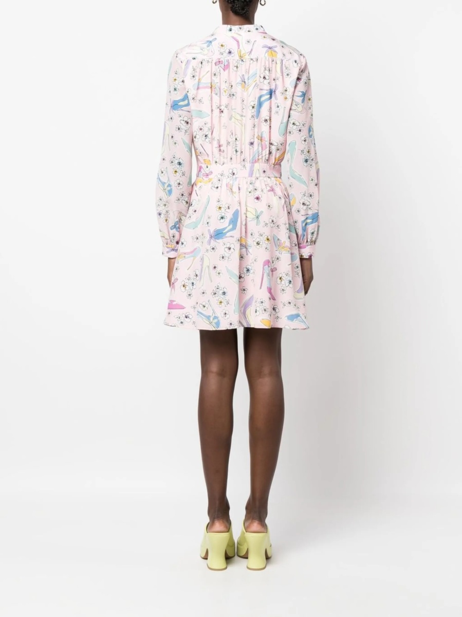 Rochie de zi LOVE Moschino roz din matase - Img 4