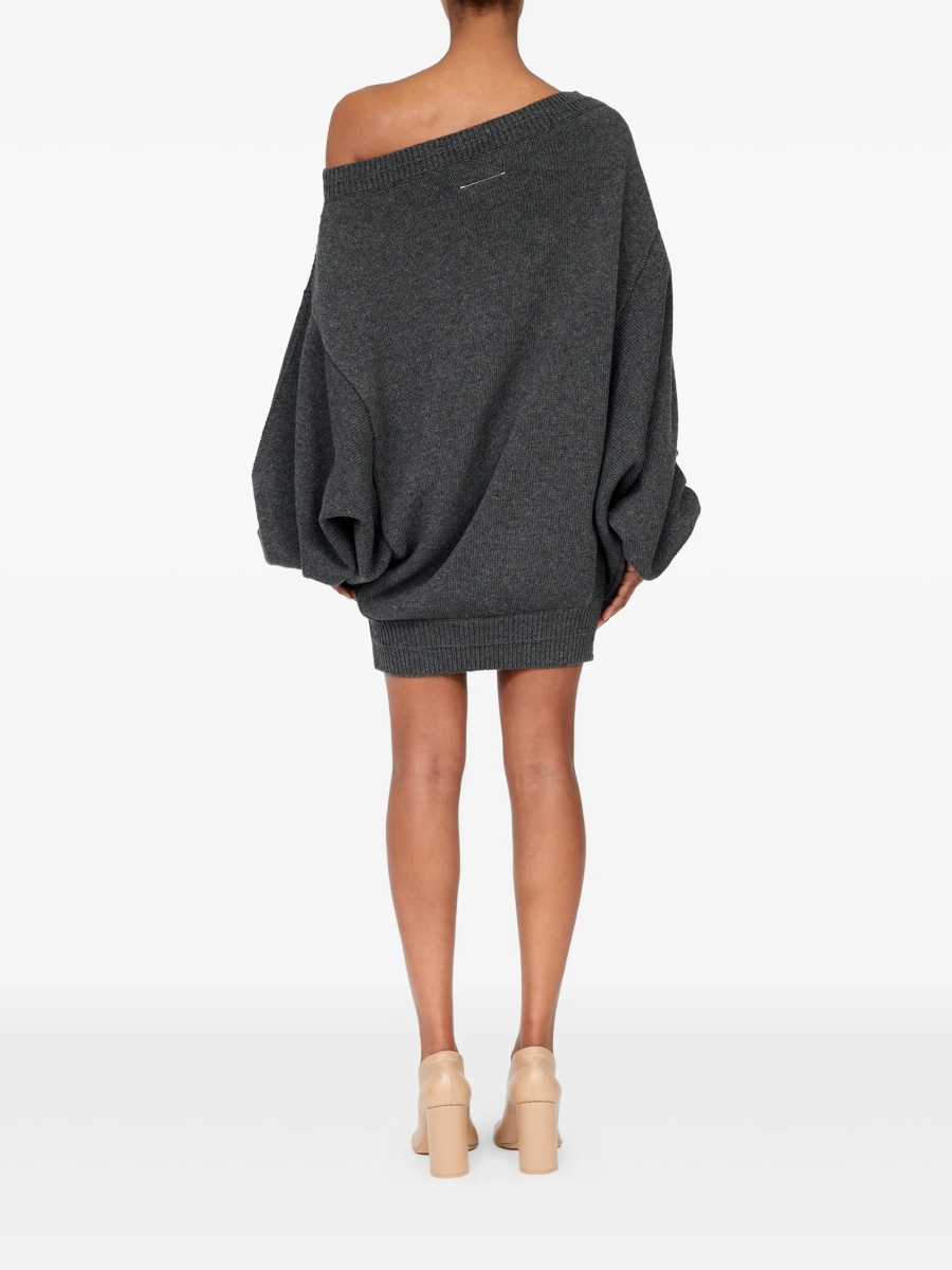 Rochie de zi MM6 Maison Margiela gri - Img 5
