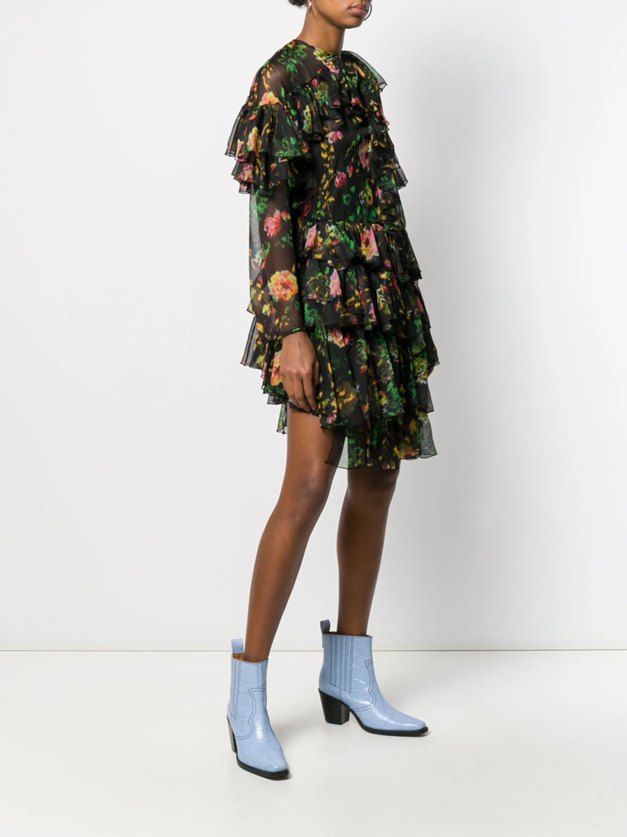 Rochie de zi MSGM neagra din polyester - Img 3