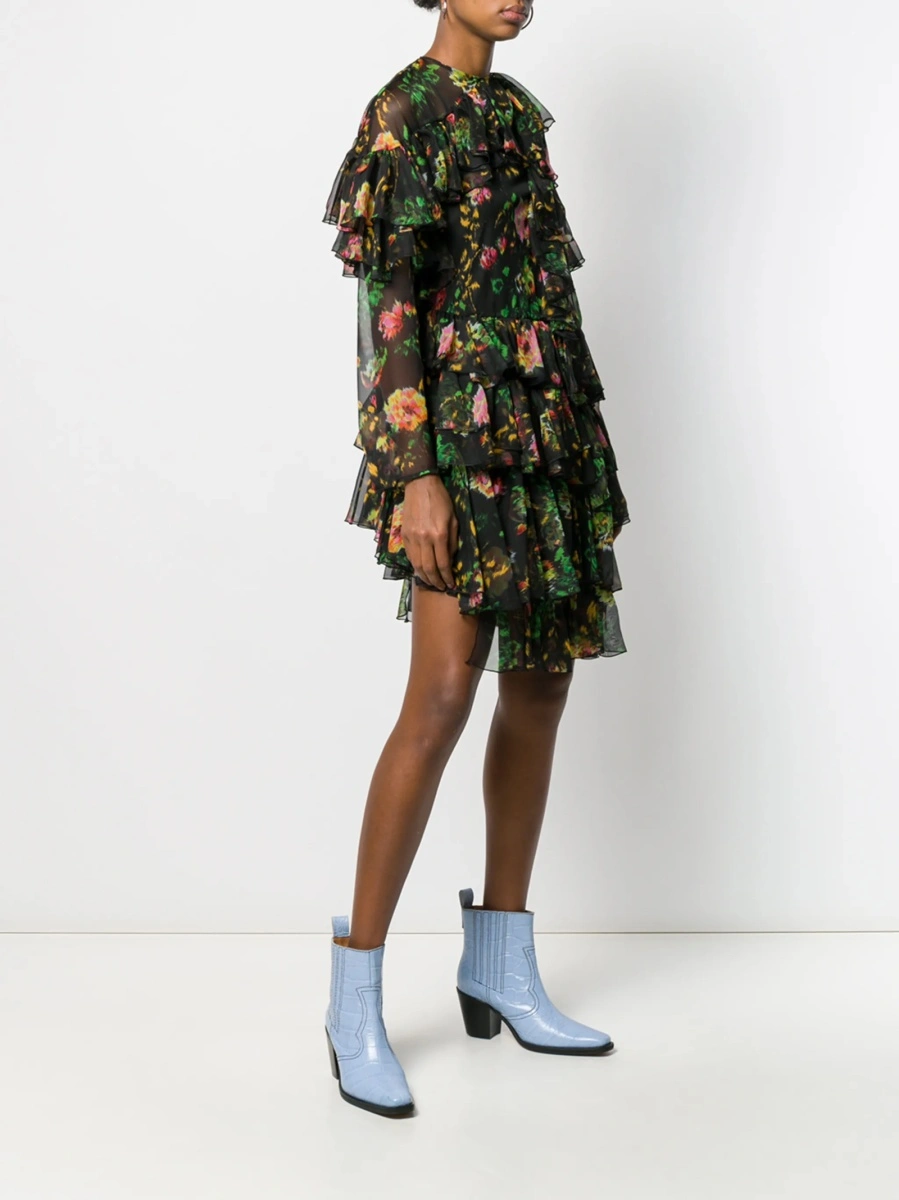 Rochie de zi MSGM neagra din polyester - Img 3