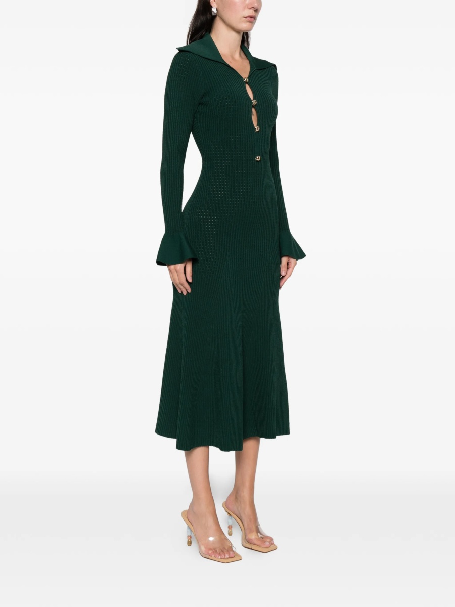 Rochie de zi Self-Portrait verde - Img 3