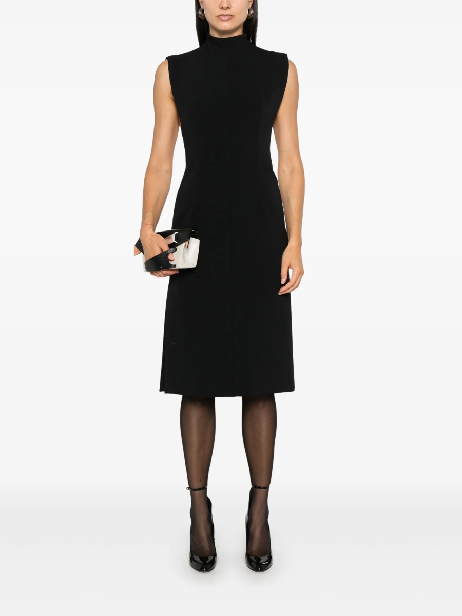 Rochie de zi SPORTMAX neagra din poliamida si spandex/elastan - Img 2