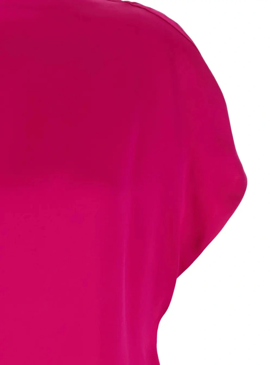 Rochie Dries Van Noten roz din matase - Img 3