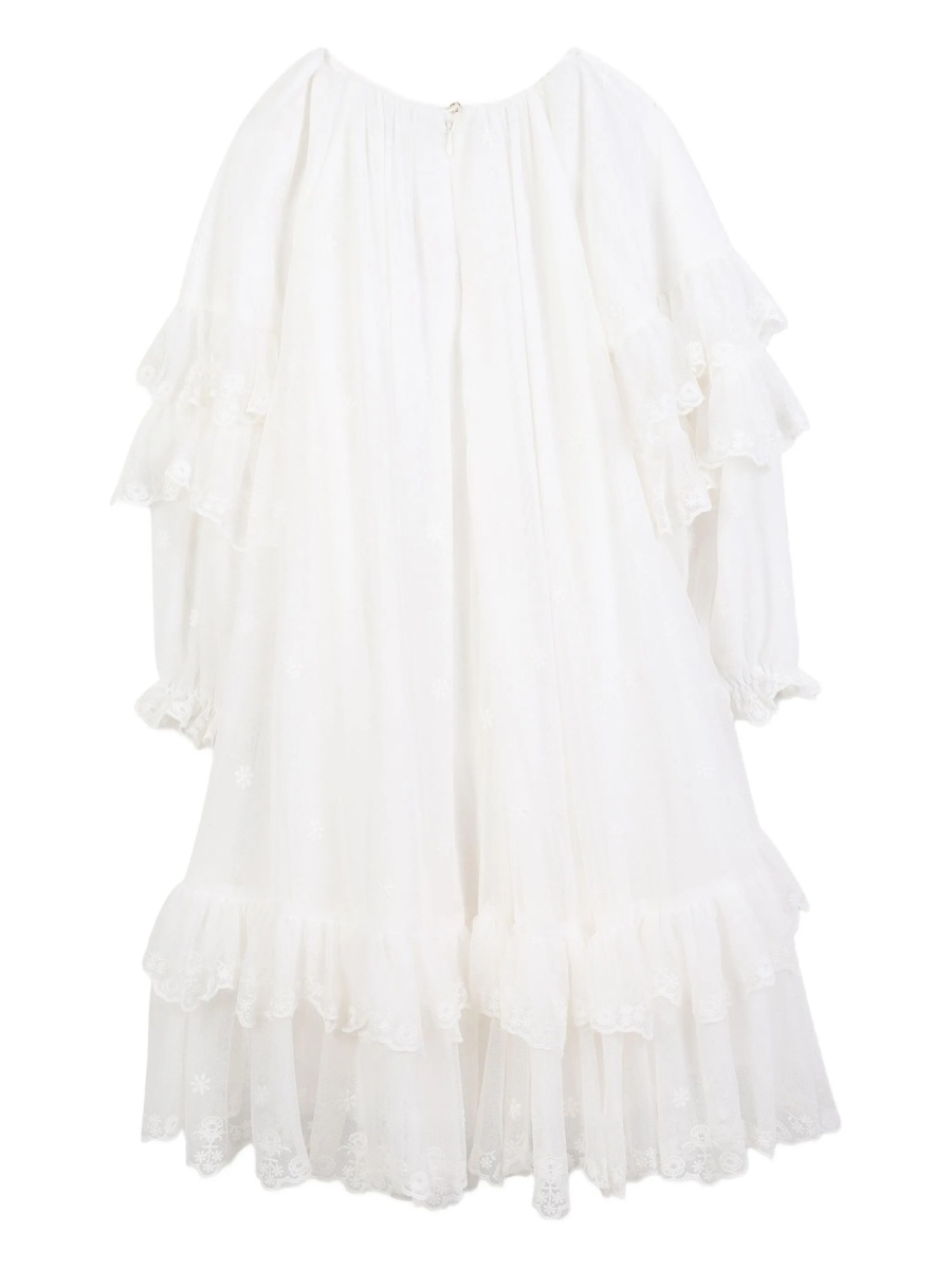 Rochie eleganta Chloe alba din poliamida si bumbac - Img 2
