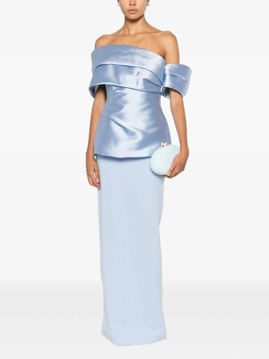 Rochie lunga SOLACE LONDON albastra 'Lucine' - Img 4