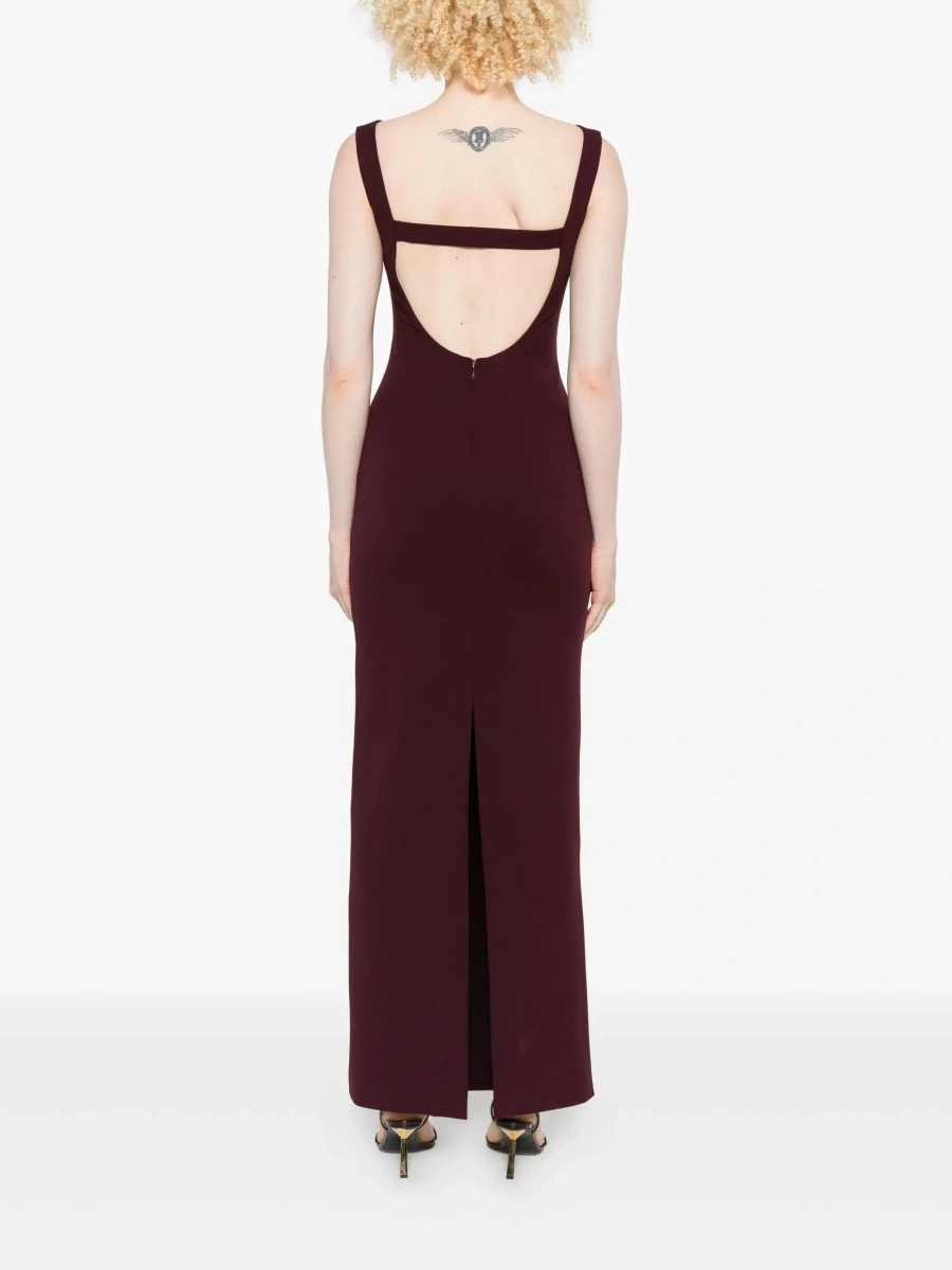 Rochie lunga SOLACE LONDON mov cu decolteu patrat si spate decupat - Img 6