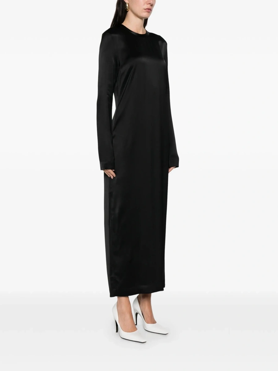 Rochie lunga TOTEME neagra din vascoza - Img 5