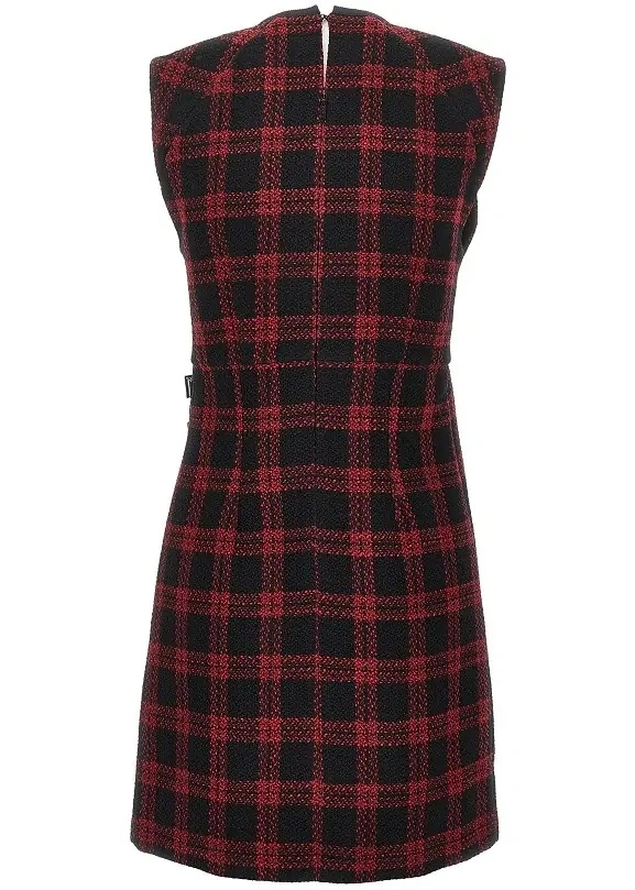 Rochie scurta Pinko multicolora din lana si tweed - Img 3