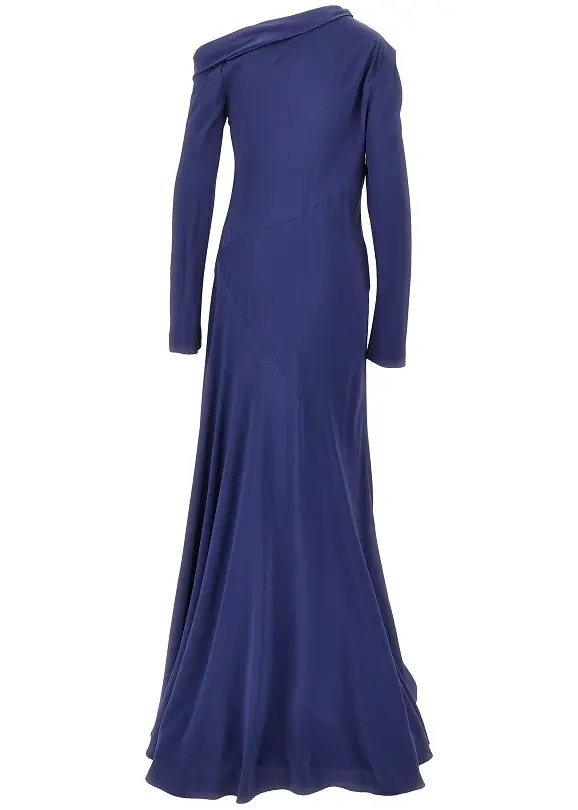 Rochii Asymmetrical neckline long dress - Img 3