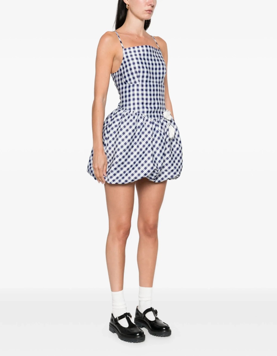 Rochii Checkered Taffeta Mini Dress - Img 3
