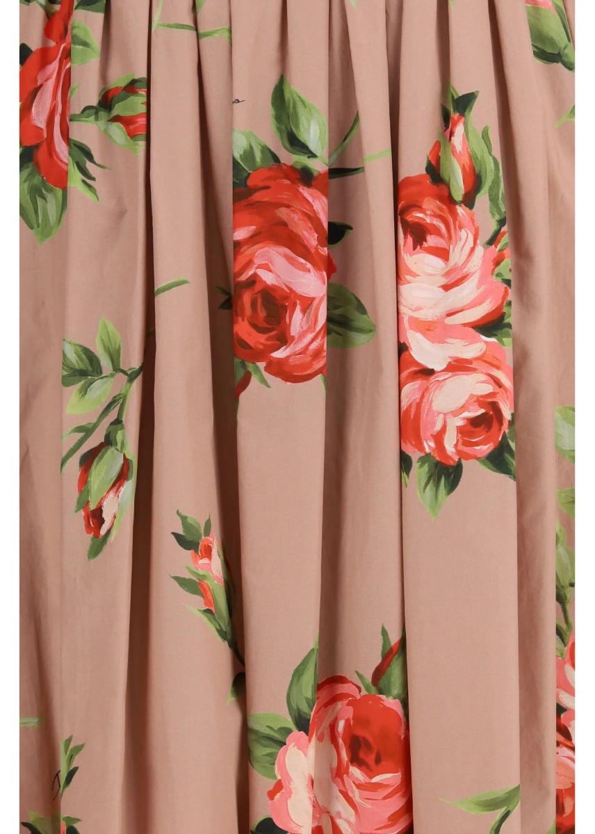 Rochii Cotton Dress with rose bouquet print - Img 3