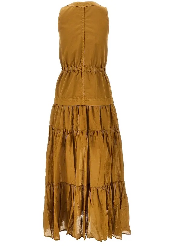 Rochii Cotton flounced maxi dress - Img 3