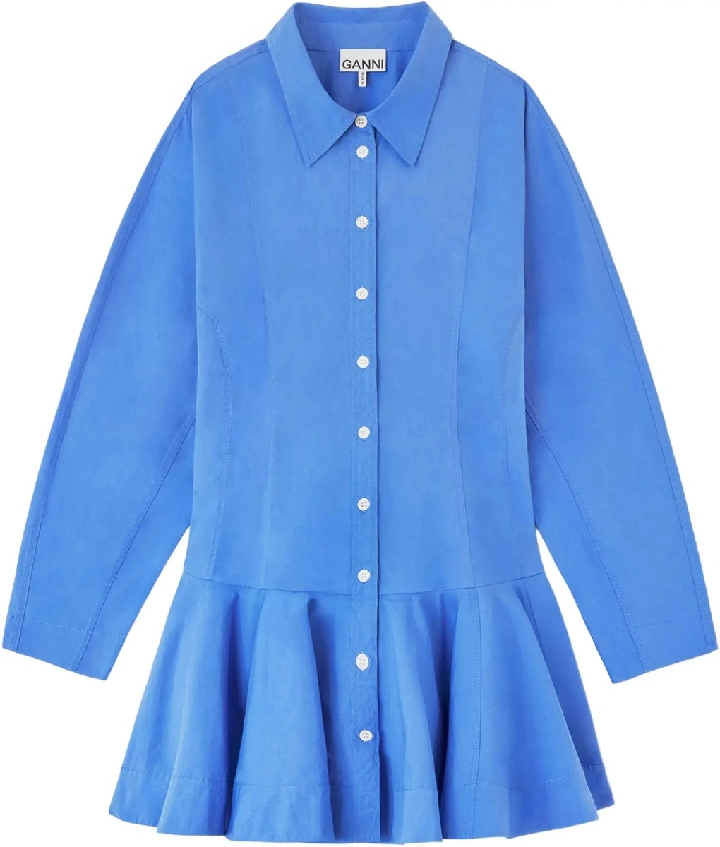 Rochii Cotton Shirt Dress with balloon skirt - Img 8