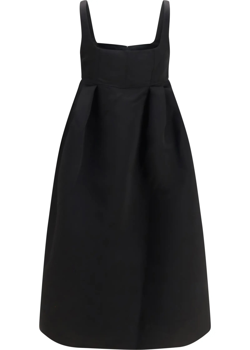 Rochii Duchesse satin midi Dress with corset - Img 2