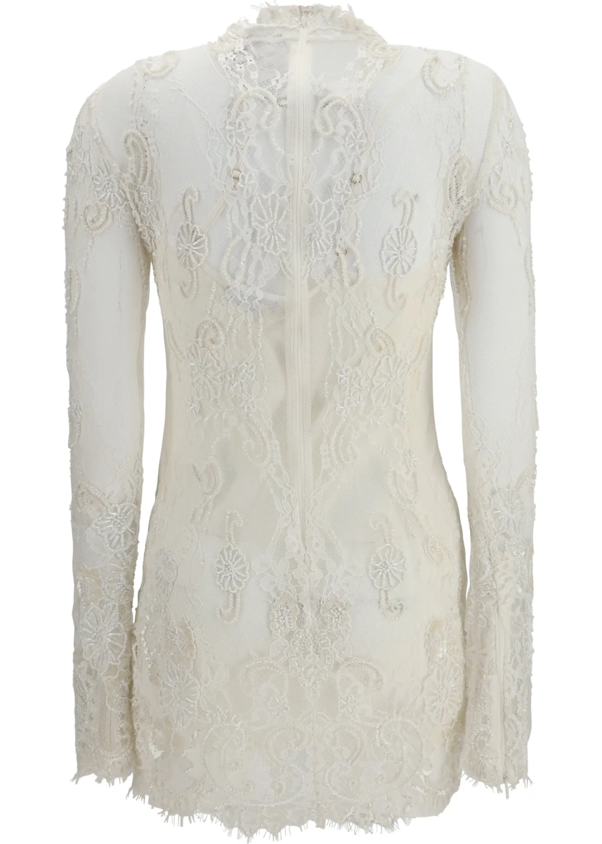 Rochii Embroidered lace Mini Dress - Img 2