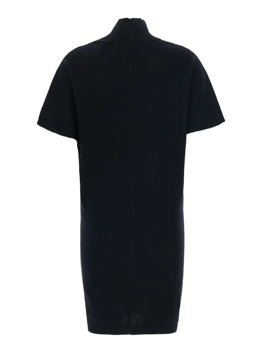 Rochii Knit mini dress with long sleeves and V-neck. Tech Fabric. Black. Women. - Img 2