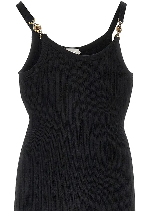 Rochii Knitted midi dress with Medusa motif - Img 2