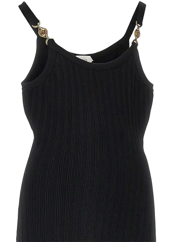 Rochii Knitted midi dress with Medusa motif - Img 2