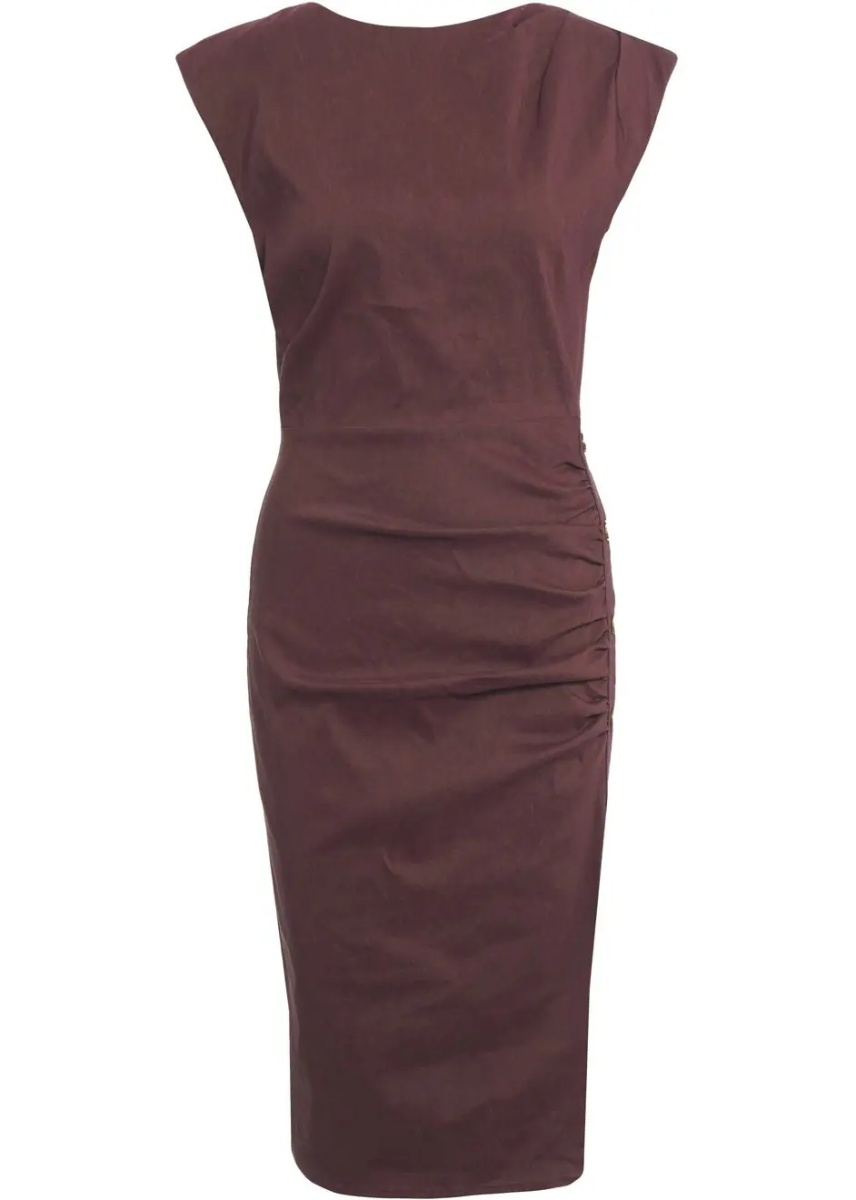 Rochii Linen blend midi dress 'Alissa' - Img 2