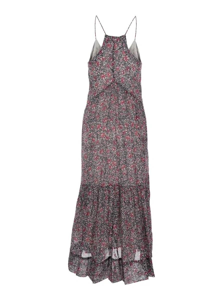 Rochii Long Dress 'Sabba' with Straps and All-Over Multicolor Cotton Motif for Women - Img 2
