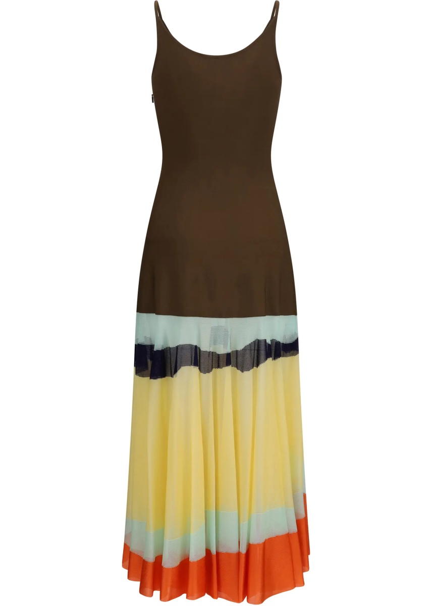 Rochii Long Dress with color-striped skirt - Img 2