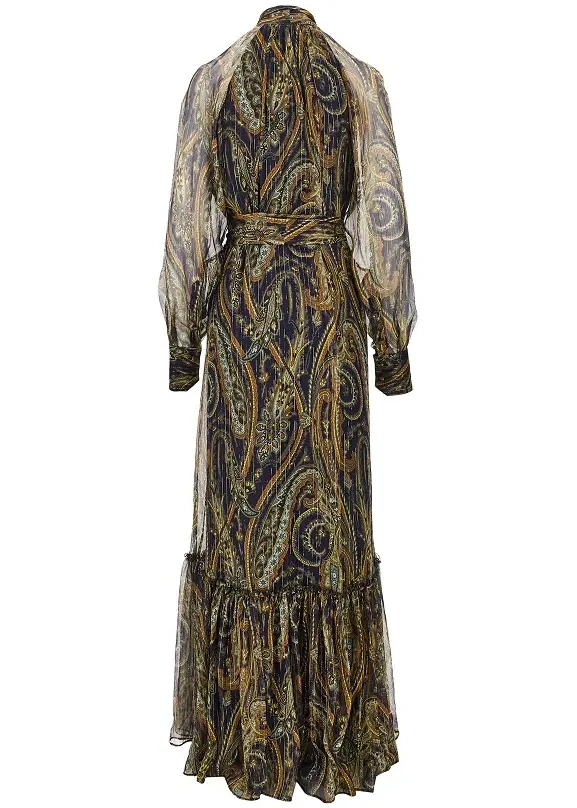 Rochii Paisley silk creponne maxi dress - Img 3
