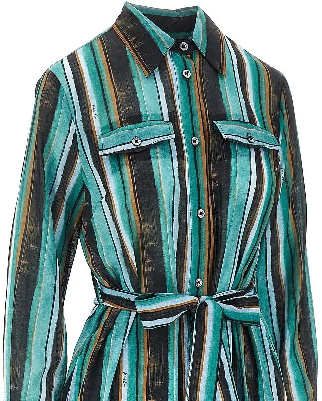 Rochii Printed muslin midi shirt dress - Img 2