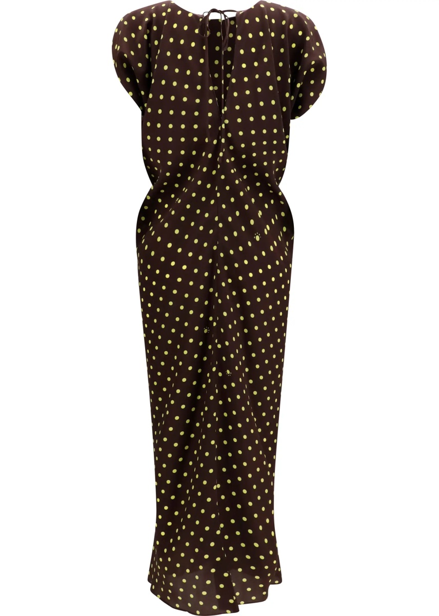 Rochii Printed polka dot crepe Dress - Img 2
