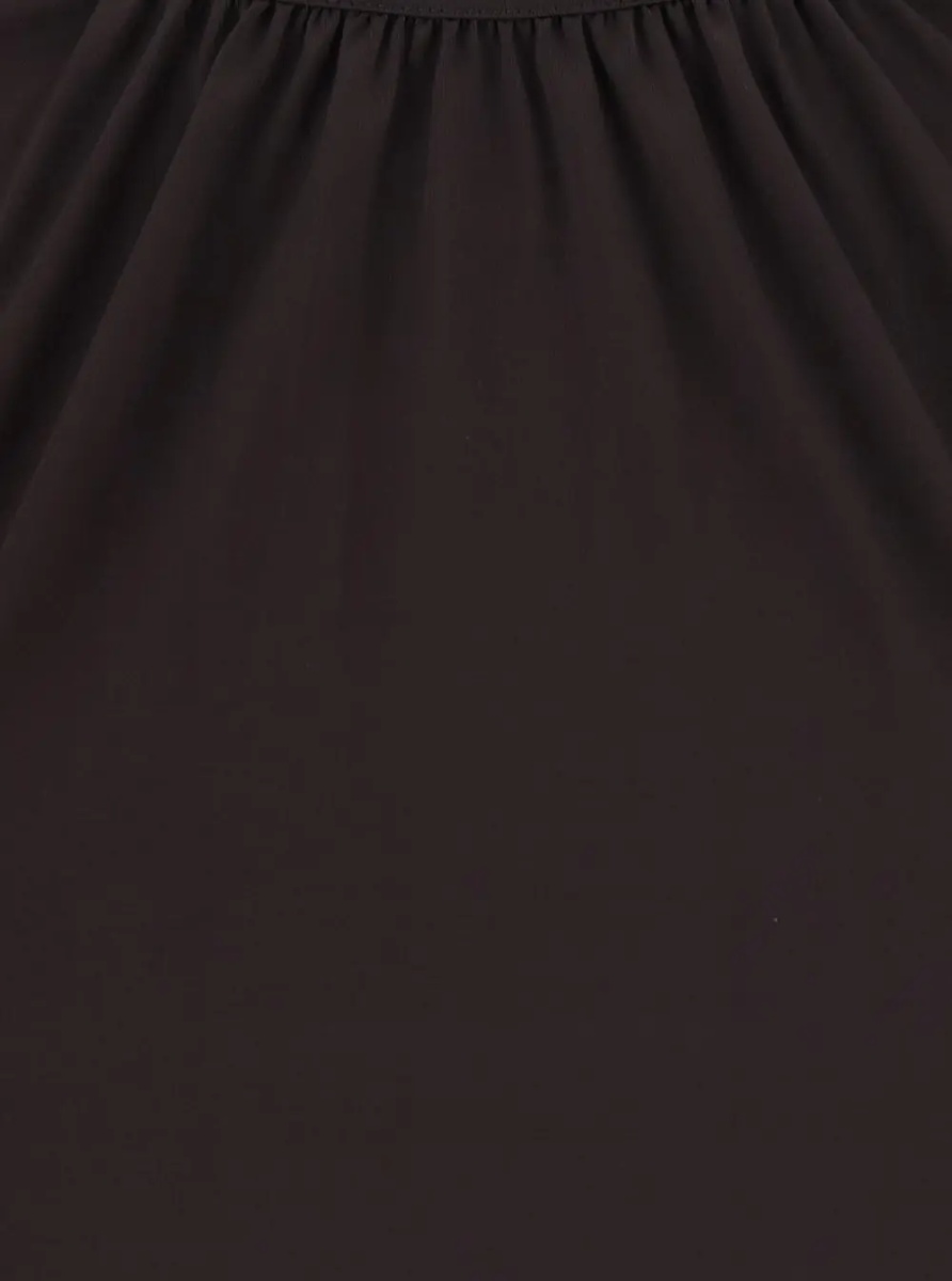 Rochii ROUCHED RUFFLE HEM DRESS with ruffled hems and ruffles in Recycled Polyester Brown Woman - Img 3
