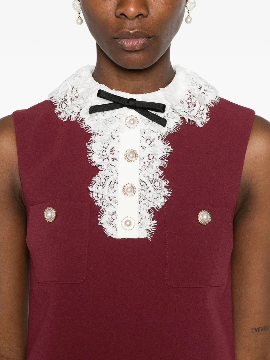Rochii Short dress with lace detail - Img 8