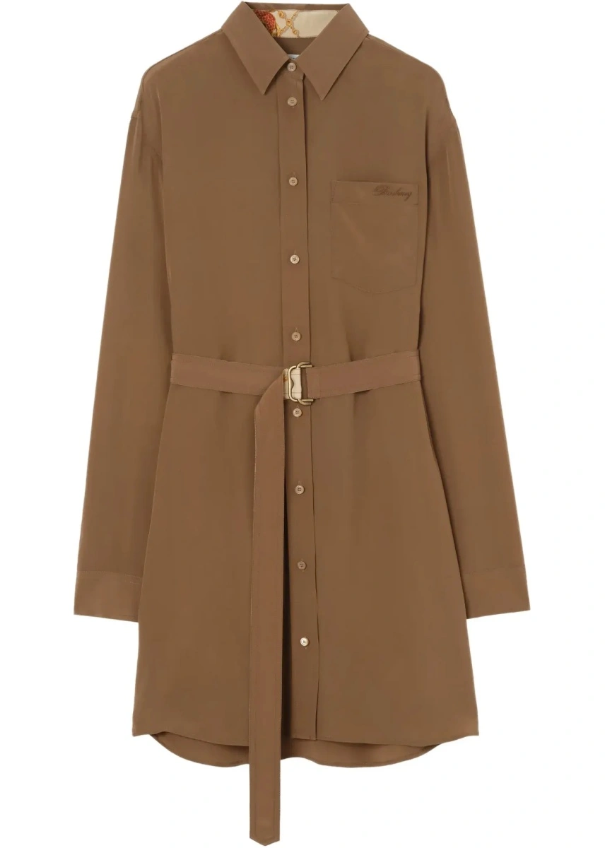 Rochii Silk crêpe de chine shirt Dress - Img 7