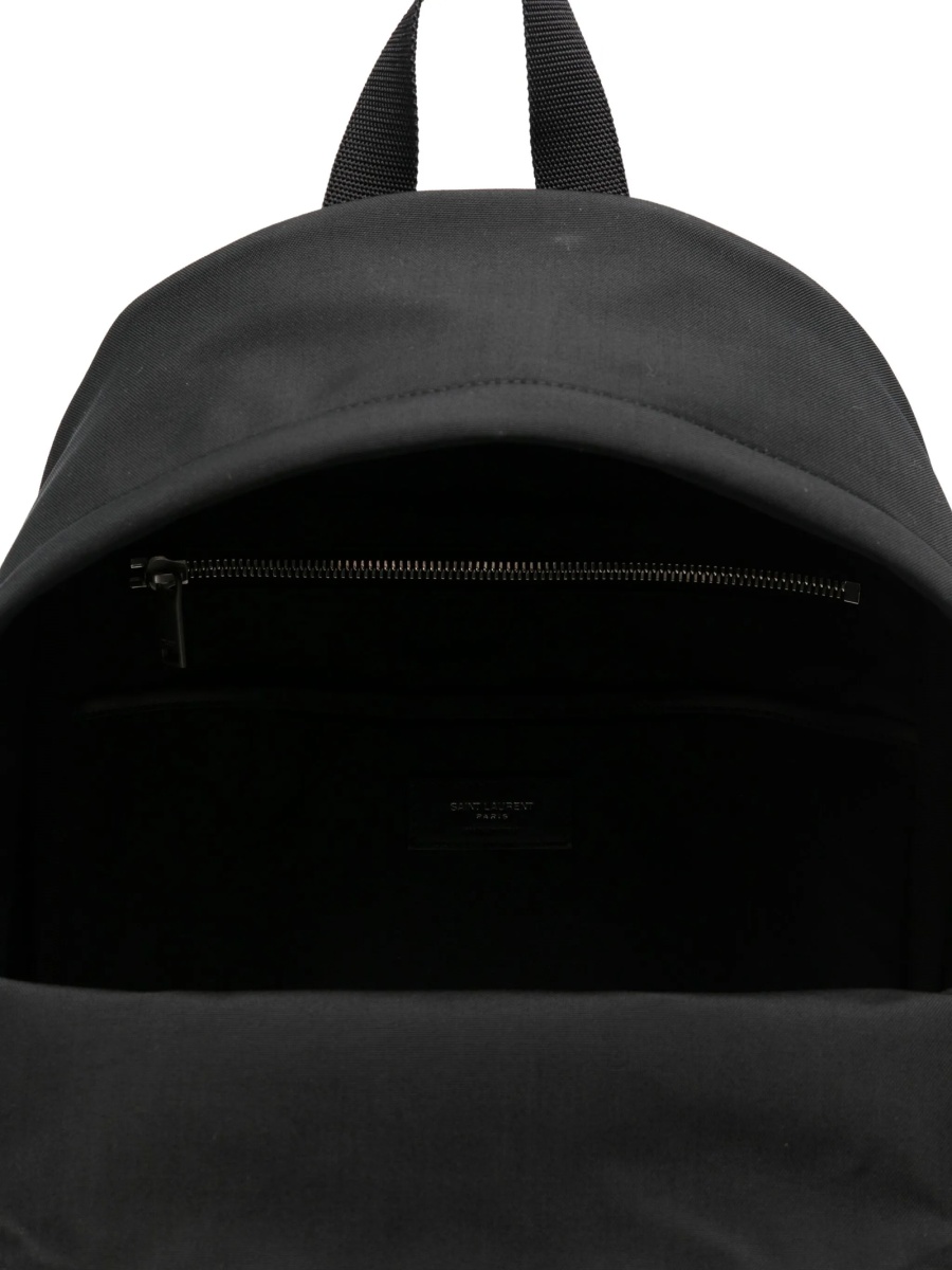 Rucsac Saint Laurent negru din material textil si piele - Img 4