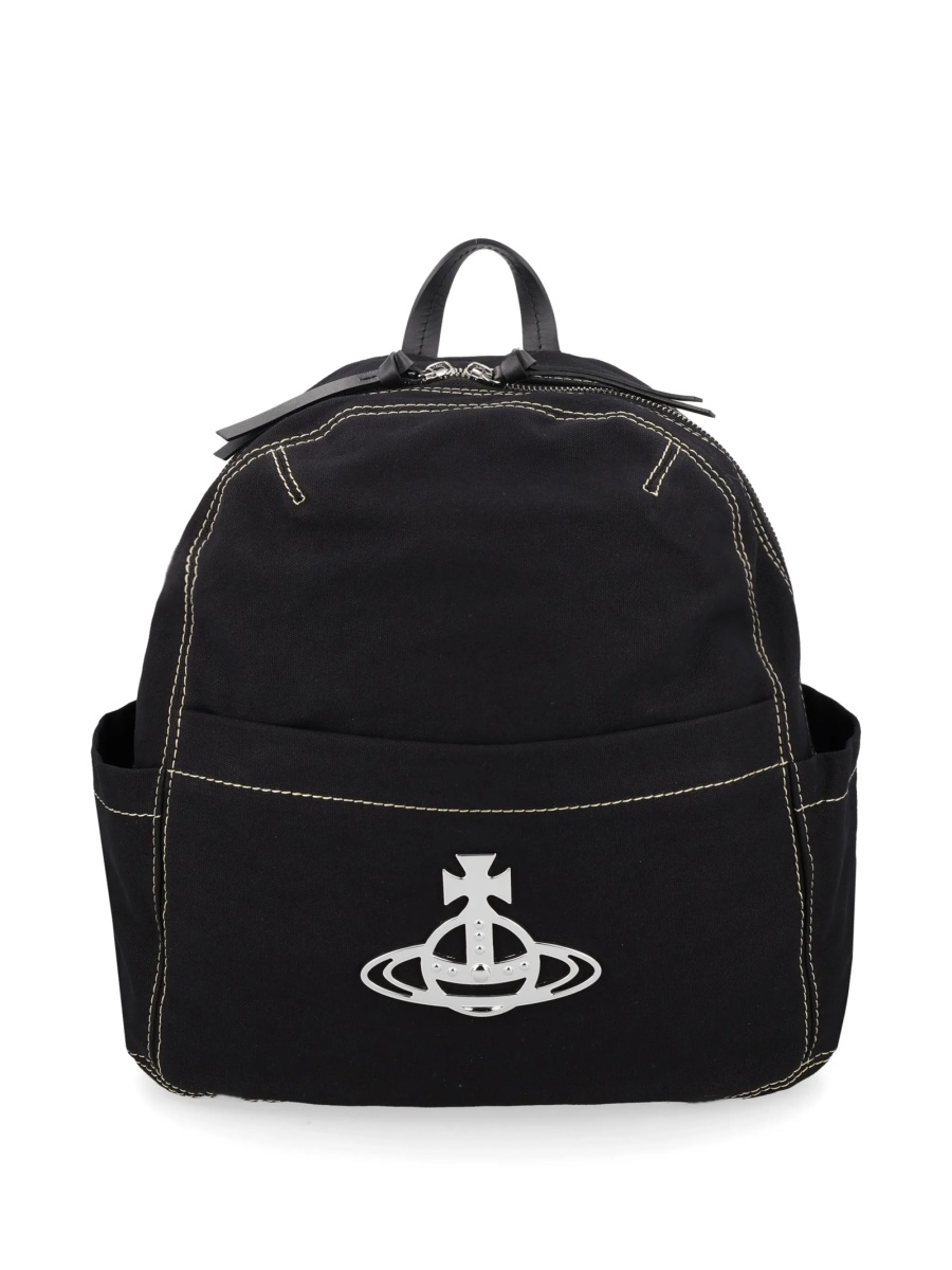 Rucsac Vivienne Westwood negru din bumbac - Img 2