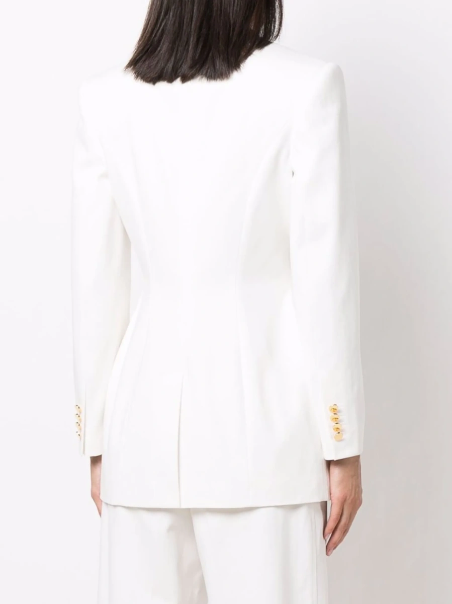 Sacou Alexander McQueen alb din bumbac - Img 4