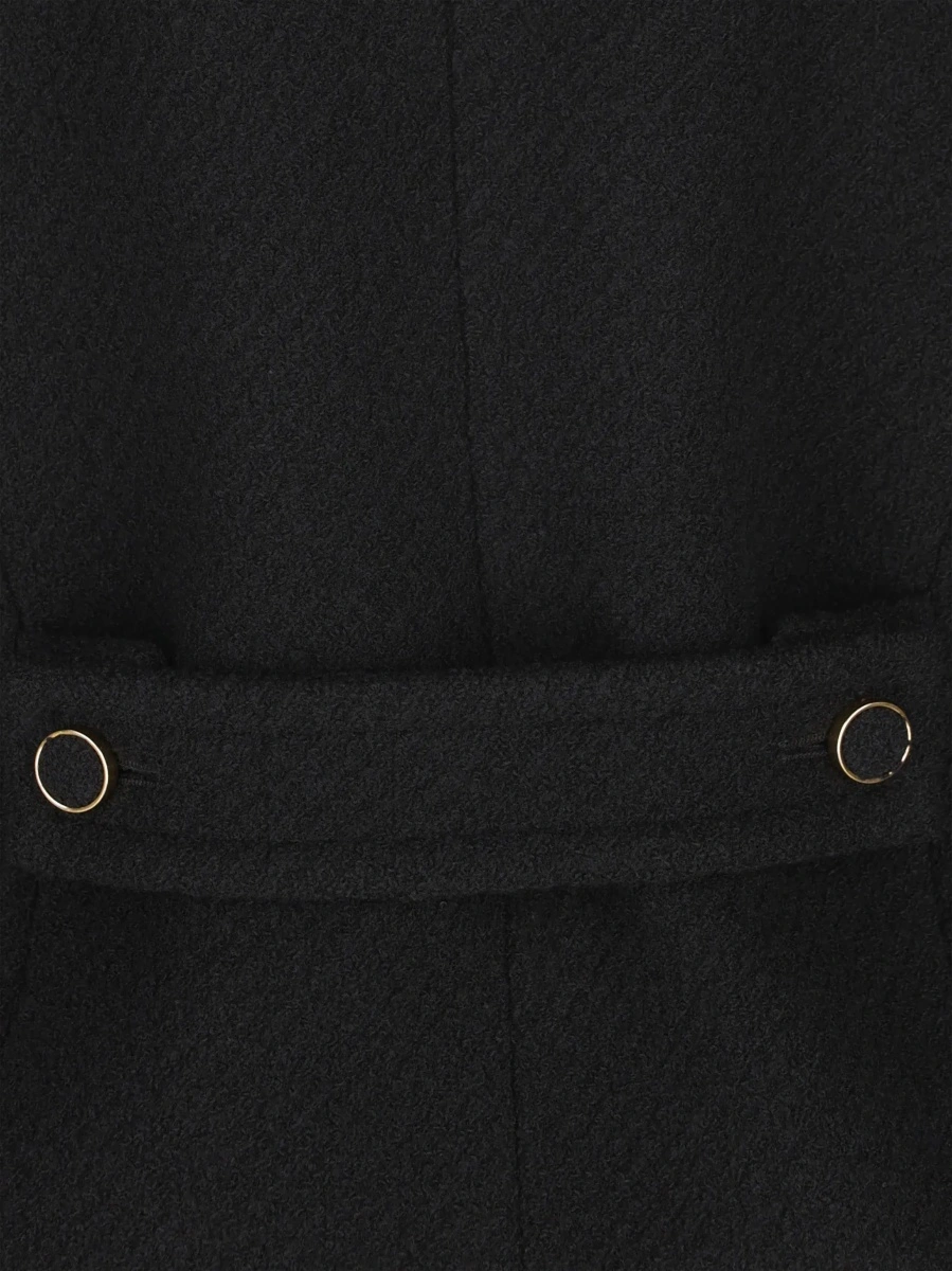 Sacou Cropped single-breasted Blazer with fabric buttons - Img 5