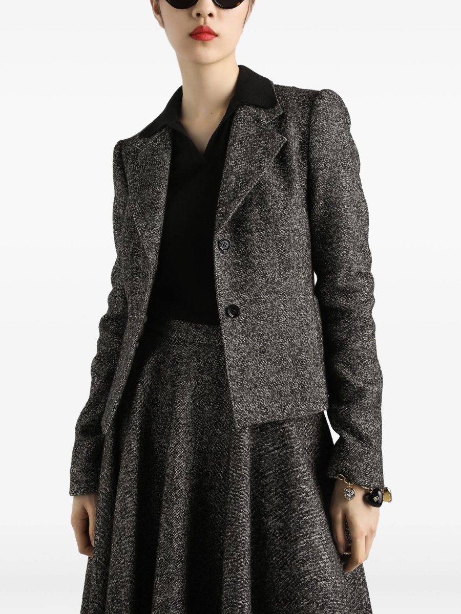 Sacou Dolce &amp; Gabbana gri din lana si poliamida - Img 4