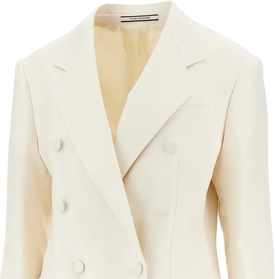 Sacou Double-breasted linen twill jacket - Img 2