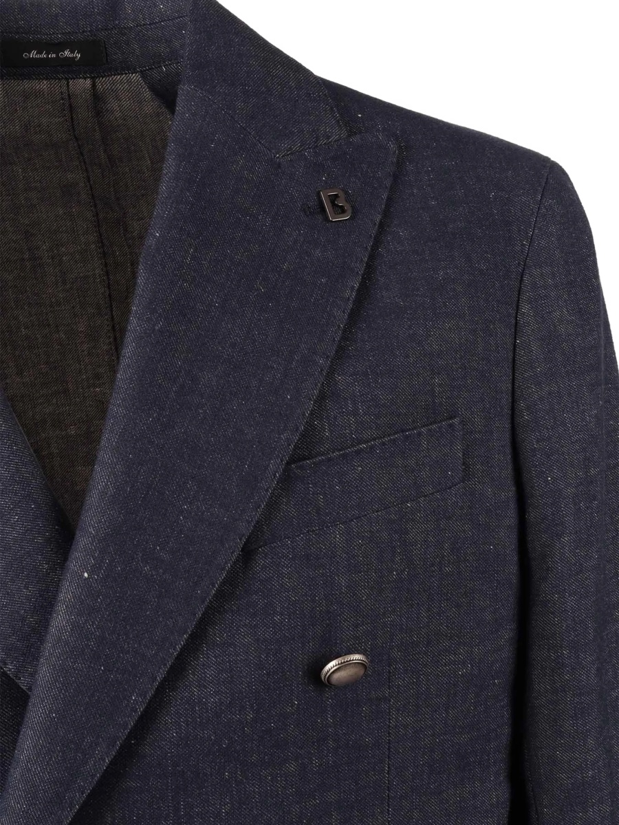 Sacou elegant BRERAS MILANO albastru din spandex/elastan si bumbac - Img 3