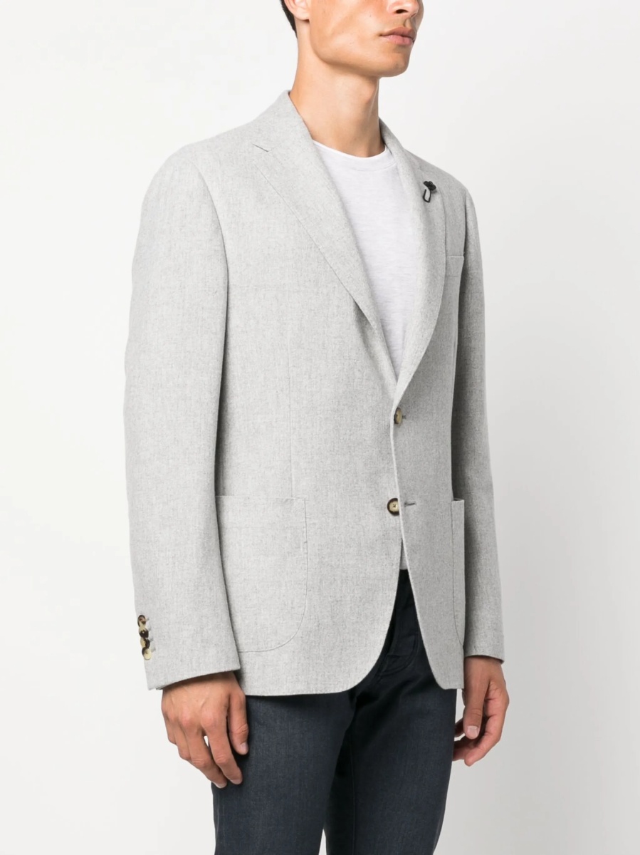 Sacou Lardini gri din lana si casmir - Img 3