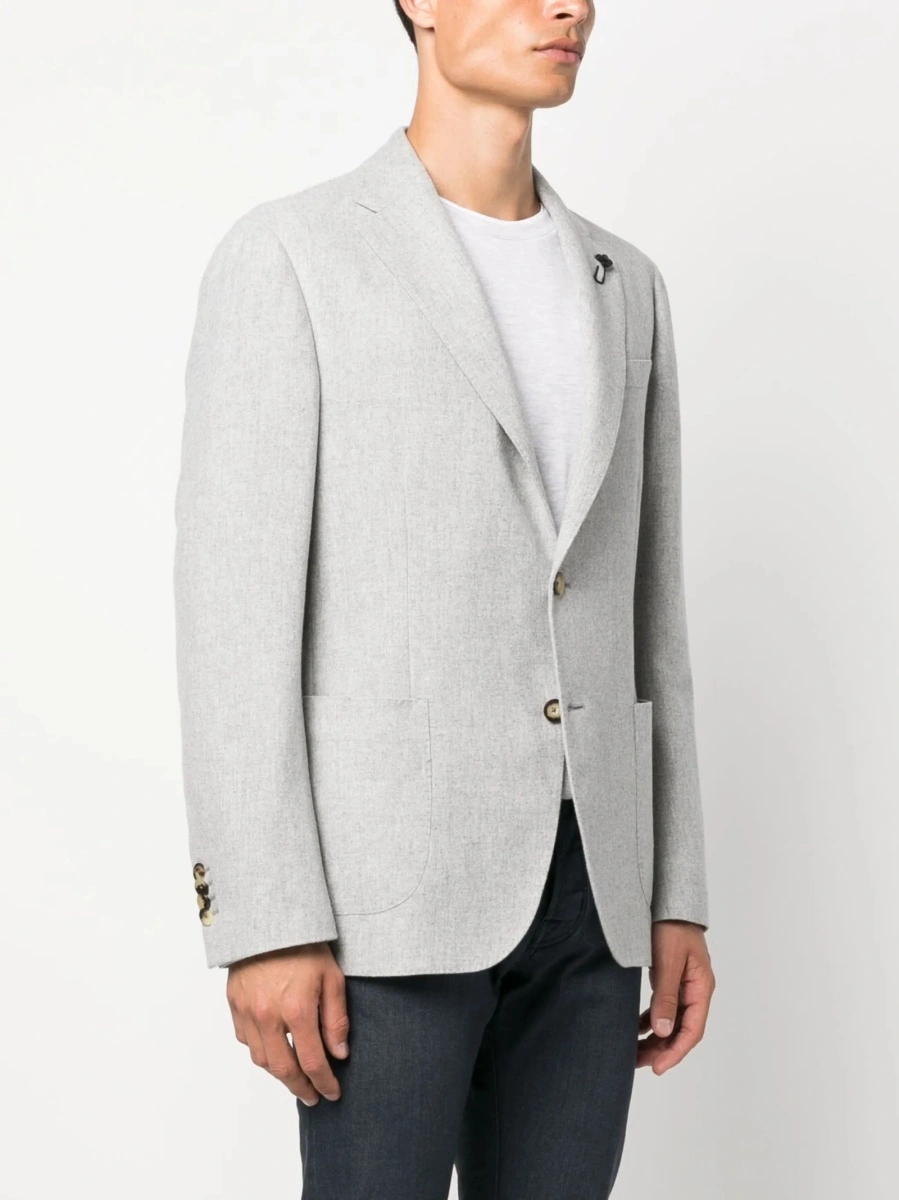 Sacou Lardini gri din lana si casmir - Img 3