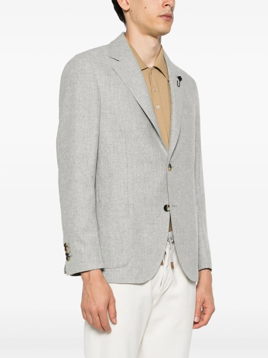 Sacou Lardini gri din lana si casmir - Img 3