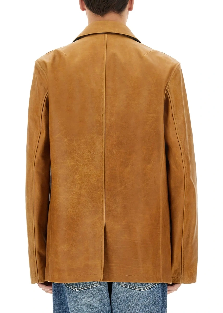 Sacou Leather Opening Blazer - Img 3