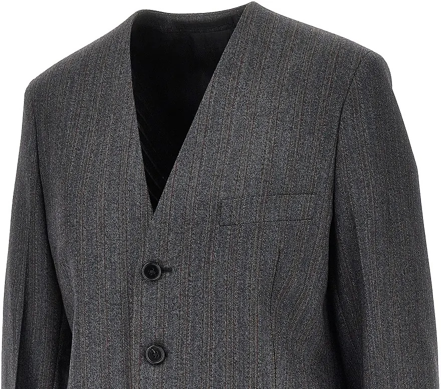 Sacou Pinstriped wool tailored jacket - Img 2