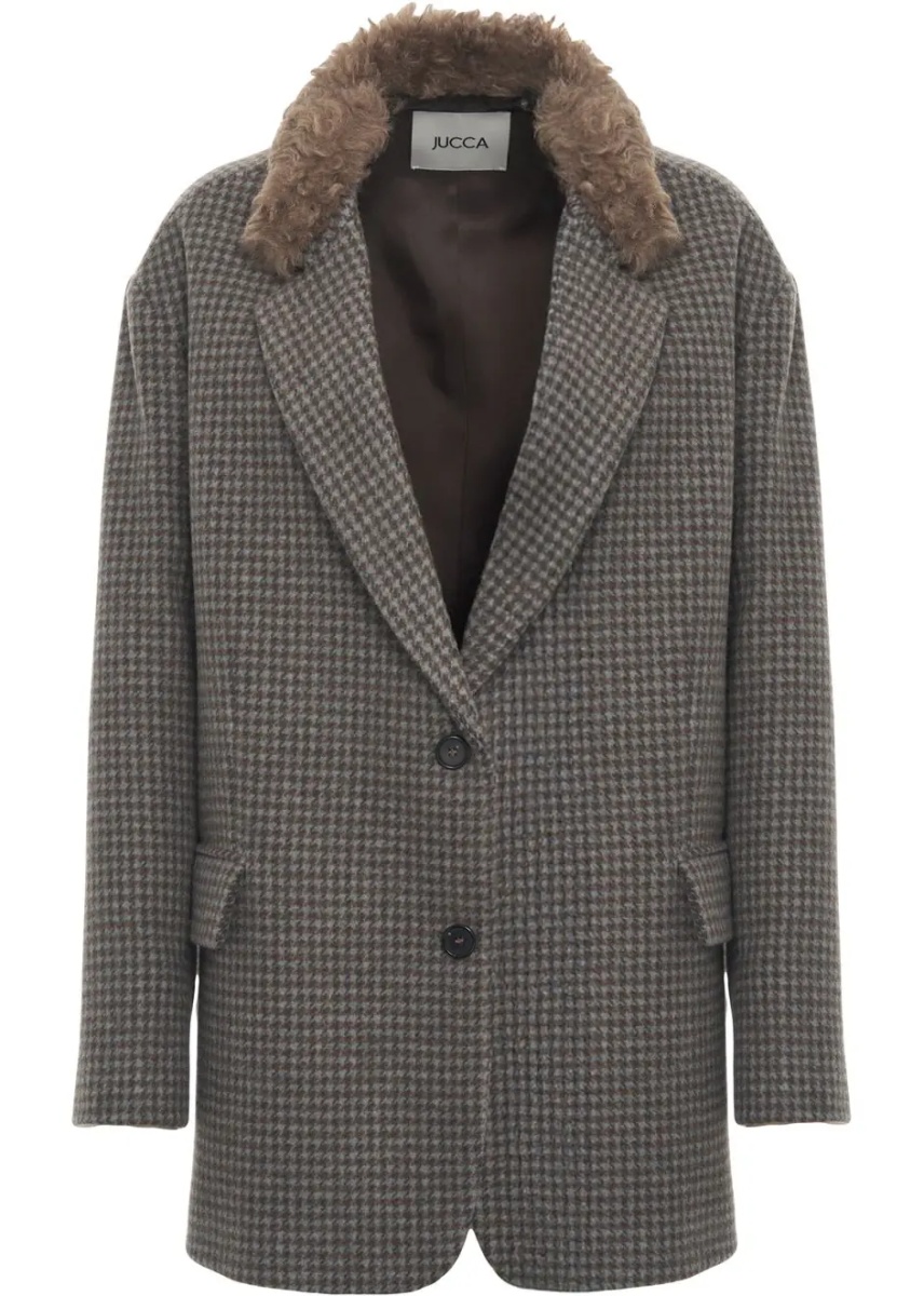 Sacou Single-breasted blazer with fur collar - Img 2