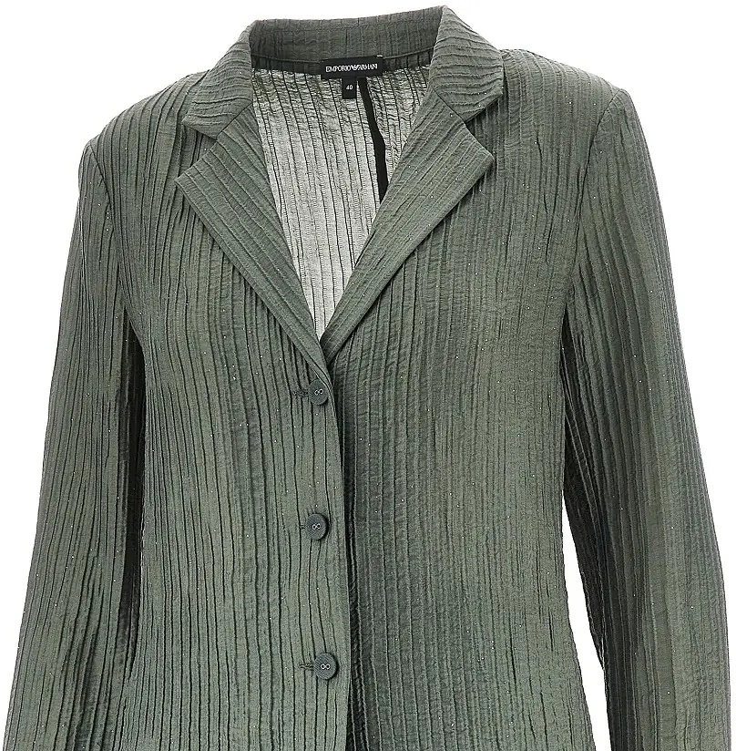 Sacou Textured taffetà single-breasted jacket - Img 2