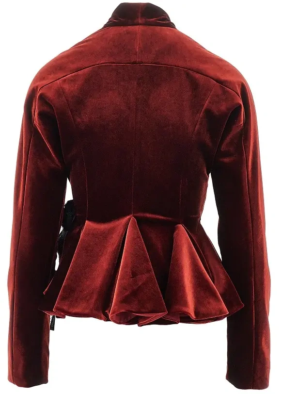 Sacou Velvet jacket with bow - Img 3