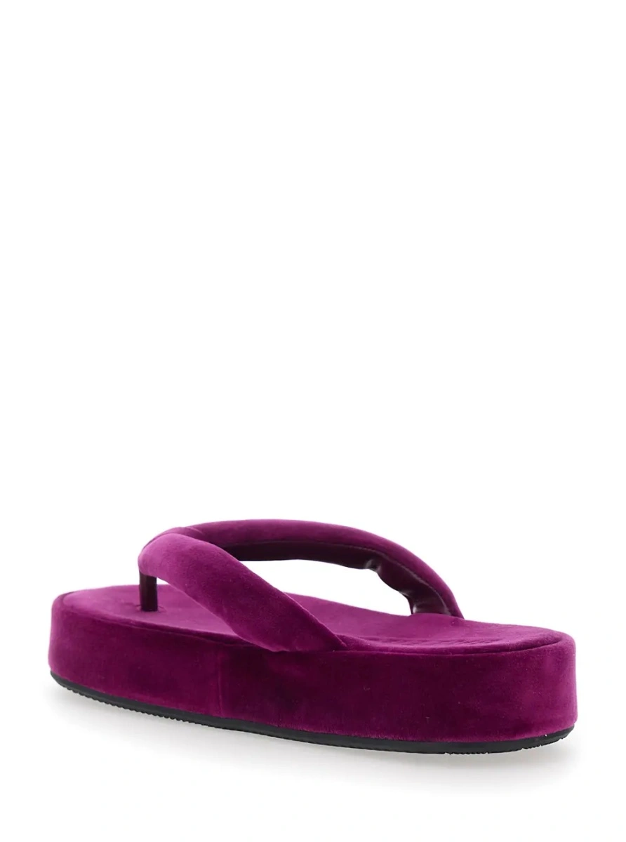 Sandale Balenciaga mov din bumbac - Img 3