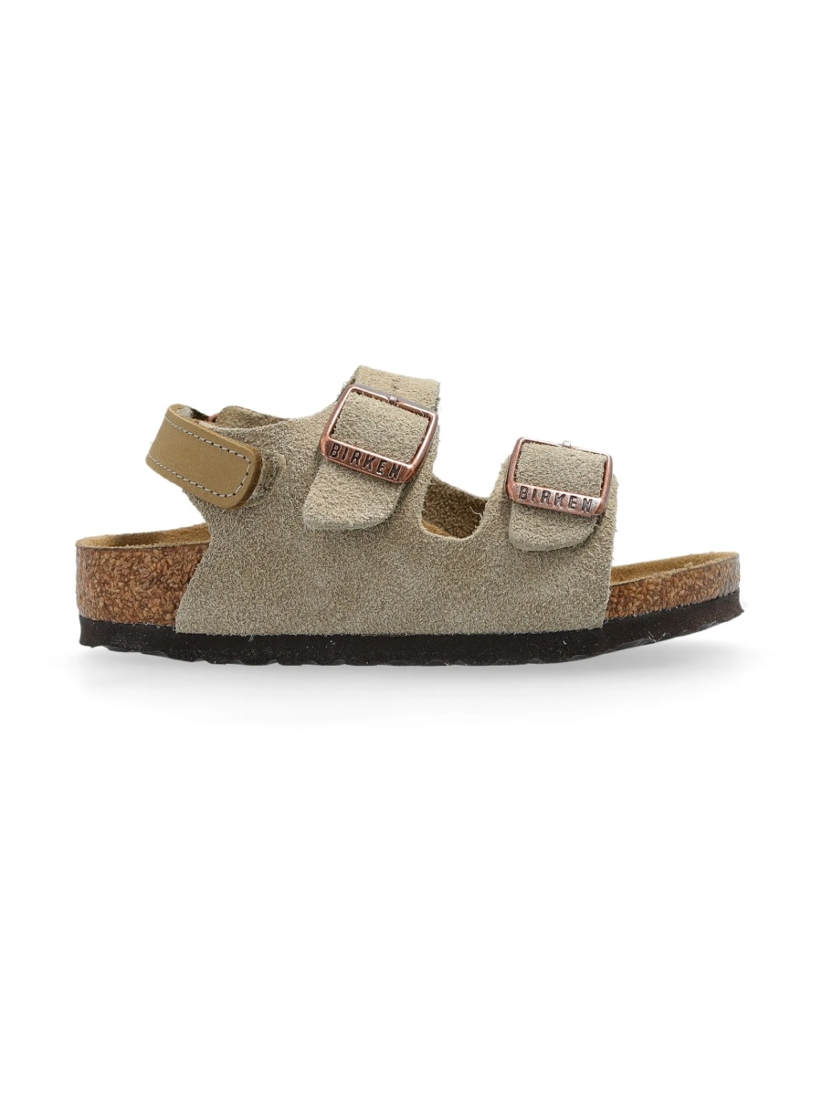 Sandale Birkenstock neutre din piele intoarsa - Img 2