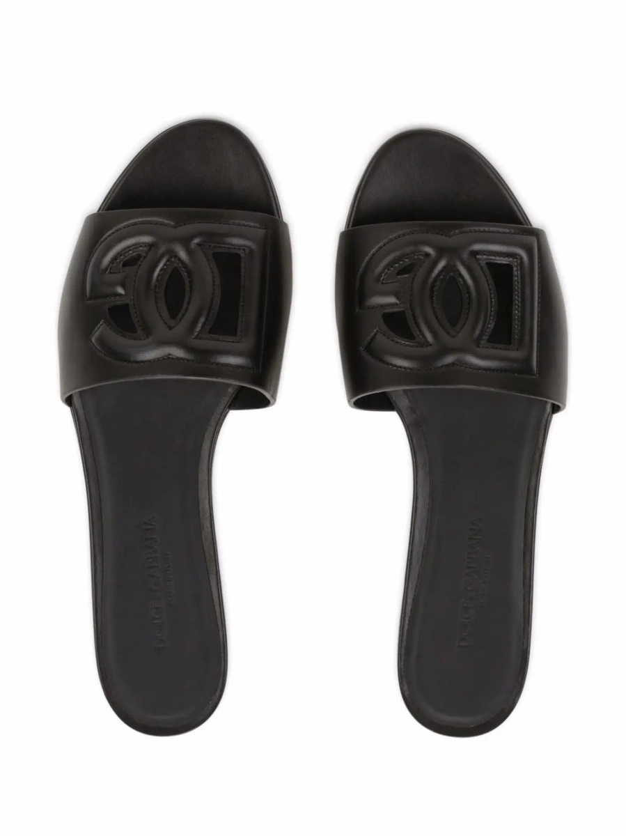 Sandale Dolce &amp; Gabbana negre din piele - Img 7