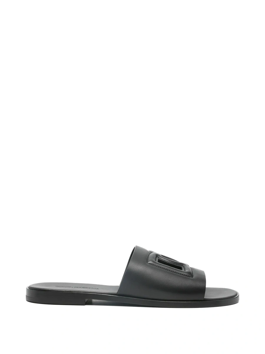 Sandale Dolce &amp; Gabbana negre din piele - Img 8